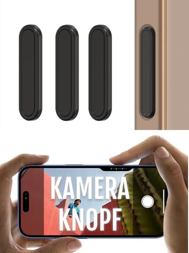 Roxx Kameraknopf zum Nachrüsten für alle iPhone 16 Modelle | Mit Allen Hüllen kompatibel | 3 Stück | Camera Button | Kamerasteuerung