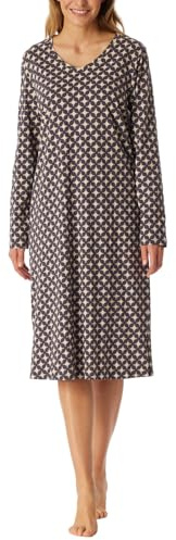 Schiesser Damen Nachthemd Langarm weiche Baumwolle Bigshirt mit Taschen - Nightwear
