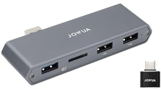 JOWUA Dual-Function Storage Hub & MicroSD Reader for Tesla Model Y (2025+), Model 3 Highland (2024+), S/X/Cybertruck, 3-Port (1 USB 3.0, 2 USB-A)