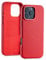 Seagtigau Genuine Leather Case for iPhone 16 Pro Max (6.9 inch), Stylish Litchi Leather case with Soft Fiber Lining, Lip Screen Protection, Compatible with MagSafe Red