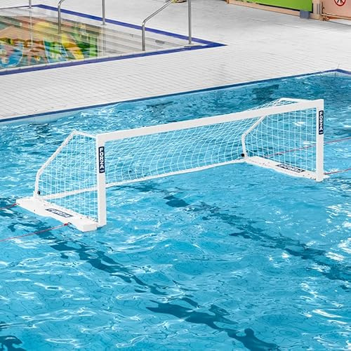 FORZA Championship Floating Water Polo Goal | Regulation Size, Durable Aluminum Frame, Easy Folding Storage (Pair)