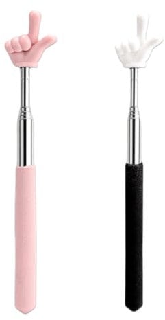 MIRKUZI Asta telescopica per bandiera a mano in 2 pezzi, asta telescopica per bandiera, puntatore didattico, asta telescopica in acciaio inossidabile, adatta per campeggio, viaggi, escursionismo