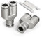 Bwintech 2 Pcs 8mm Diviseur en Y 3 Voies Raccord Rapide Pneumatique, 3 Voies en Acier Inoxydable pour Adaptateur d'Air PY