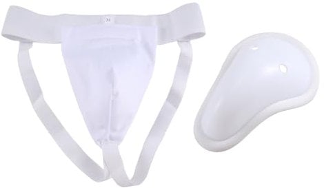 Kueohse Coquille Cup Homme Kickboxing Protection Muay Coquille Ventilée Réglable Entraînement Combat M