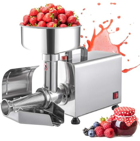 SAIYERUS Tomato Strainer & Sauce Maker, 450W Commercial Applesauce Maker Food Mill for Tomato Applesauce, Electric Tomato Strainer Machine Tomato Press and Sauce Maker for Food Sauces,220V