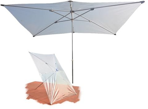 IMUNKT Rechteckig Terrassenschirm Transparente Sonnenschirm 2x2 3x2 4x2m Balkonschirm Gartenschirm Marktschirm Durchsichtiger Für Hinterhof, Rasen(3x2m(10x6.5ft))