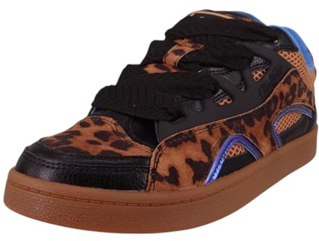 Buffalo Liberty Skate - Schwarz/Blau Leo Kunstleder Weite Normal, Schuhgröße 39