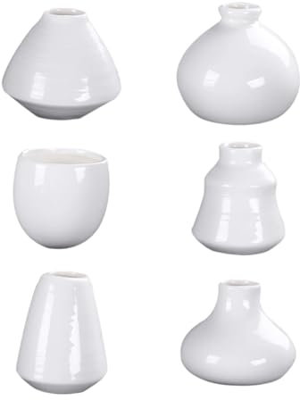 6Pieces Miniature Vases Magnets Flower Pots Ornaments For Refrigerator Photo Displays And Housewarmings
