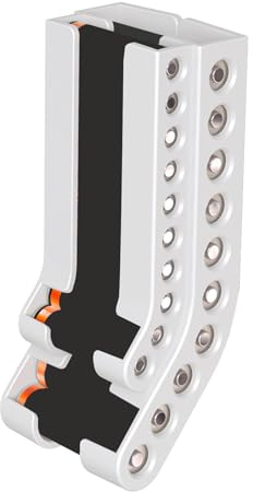 Organizador de batería de montaje en pared - Soporte de almacenamiento de batería con estante de combinación deslizante para pilas AAAA | Organizador de batería duradero para montaje en pared en casa