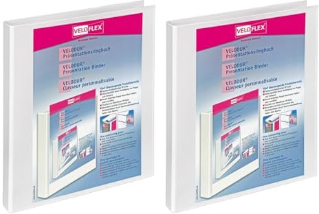 VELOFLEX - Ringbuch Velodur DIN A4, 2 Stück, 4-D-Ring-Mechanik