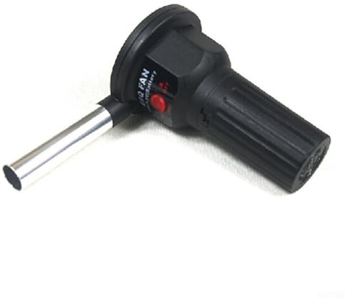Jonikuper Tragbares elektrisches Gebläse für Grill, Camping, Kamin, Handluftventilator für Holzofen, Grill, Lagerfeuer, Innenkamine, Schwarz (143 x 70 cm)