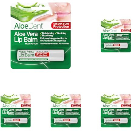 Aloe Dent Aloe Vera Lippenbalsam 1-teilig (Packung mit 5)