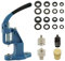 GETMORE Parts Ösenpresse + Ösenwerkzeug + Lochwerkzeug + 100 Ösen, Messing, rostfrei - schwarz, 12 mm