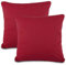 CelinaTex BeNature Kissenbezug Doppelpack 50 x 50 cm Bordeaux rot Baumwolle Dekokissen Bezug Jersey