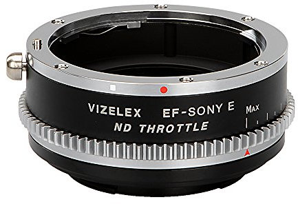 Vizelex CINE ND Throttle Lens Adapter Compatible with Canon EOS EF and EF-S Lenses on Sony E-Mount Cameras - by Fotodiox Pro
