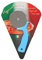 A.I.E. Pizza Schneider culinario 16cm Grün Pizzacutter Messer Pizzaroller Flammkuchen (Blau)
