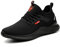 ALOFME Sportliche Sicherheitsschuhe Herren Damen S3 Leicht Atmungsaktiv Arbeitsschuhe Stahlkappen Schuhe-Schwarz-39 EU