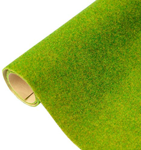 PUCHA Pelouse synthétique Artificielle de Fausse Herbe, Tapis de Gazon Artificiel décoratif Prairie Miniature de Jardin de Construction de Tapis d'herbe décoration 100 x 40 cm