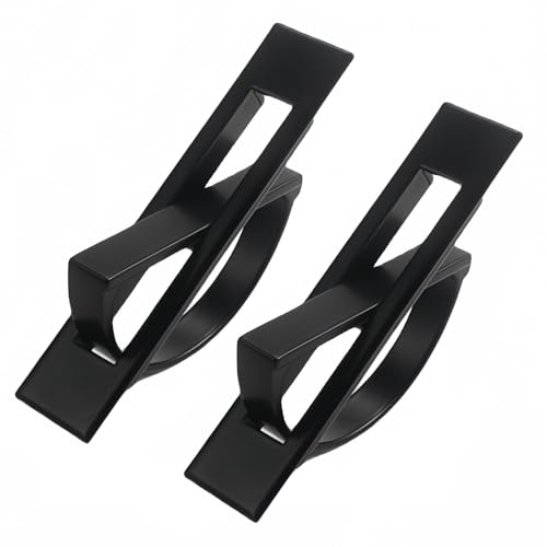 BOZONLI 2pcs Versteckter Griffe, Unsichtbarer Schrankgriffe Schubladengriffe, 180 Grad Drehbarer Griffe für Schrank Kleiderschrank Tatami Schublade (Schwarz)