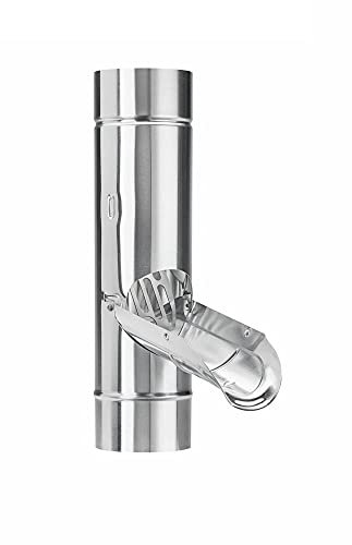 Titanzink Regenwasserklappe mit Edelstahlsieb für Fallrohr DN76