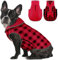 Hundemantel Winter Warme Jacke, Winddichte Hunde Wintermantel, Warme Hundeweste Haustierkleidung, wasserdichte Haustierbekleidung Outfits, Rot XXL