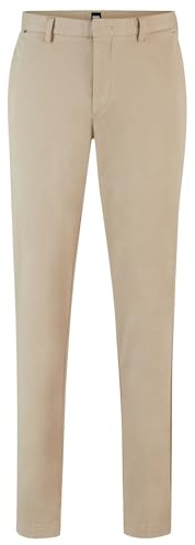 BOSS Mens Kaito1 Slim-fit Chinos in Stretch-Cotton Gabardine