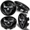 Biomar Labs Lot de 4 Cache-Moyeux en Alliage pour Centre de Roue de 68 mm Compatibles avec BMW Enjoliveurs Jantes 36136783536 Crâne Skull CB 48
