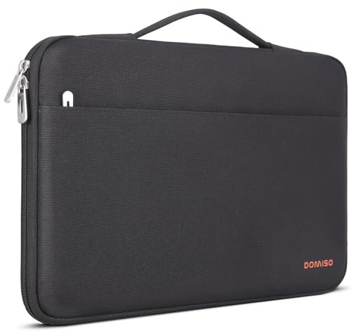 DOMISO 17,3 Pollici Custodia Borsa per Computer Portatile PC Protettiva Laptop Sleeve per 17,3 IdeaPad 3 Gen 7/17,3 ZBook Fury 17,3 G8 / 17 Envy Laptop 17,Nero