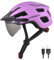 Lixada Fahrradhelm Mit Licht 54-62cm für Damen, Herren und Kinder - Klappbares Visier und Rücklicht - Stadthelm