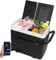 eklipt 60L Car Refrigerator with APP Control Portable Compressor Car Fridge Freezer 12/24v Electric Cooler with Telescopic Handle for Camping, Road Trip, Picnic, Cool Box, Down to -20℃