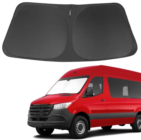 Windschutzscheiben-Sonnenschutz, faltbar, für Mercedes Benz Sprinter Freightliner Cargo Crew Beifahrer Wohnmobil Zubehör