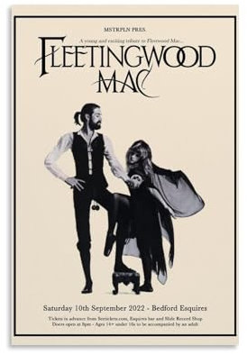 Ockxin Fleetwood Mac-Poster, Sänger, Rockband, Musik-Cover, Musikposter für Zimmer, ästhetische Leinwand, Wandkunst, Schlafzimmerdekoration, 30 x 45 cm