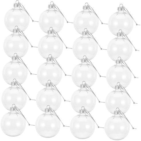 OSOLADY Hohle Weihnachtsdekoration Für Weihnachtsbaum 8 cm 20-teiliges Set Weihnachtsdekorationsspielzeug Für Party-weihnachtsbedarf