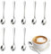 8Pcs Teaspoons, Spoon, Stainless Steel Small Dessert Spoons, Mini Size 7.5 cm Spoons Cutlery for Tea, Coffee, Cake, Spices, Salt, Mirror Polishing Cutlery Set Spoon