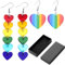 2 Paar Regenbogen Ohrringe Pride,Stolz-Ohrringe Für Damen,Pride Accessoires für Stolz-Festival Und Veranstaltungen