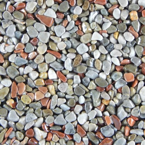 Terralith Marmor - Steinteppich mix bergamo für 1qm -innen-, Körnung:mittel (4-6 mm)