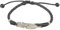 Bracelet cheville femme en cuir tressé noir, ajustable, orné d'une plume en alliage