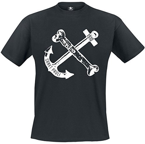 FC St. Pauli Anker T-Shirt Herren schwarz/weiß, M