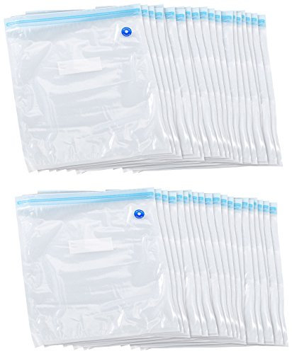 Rosenstein & Söhne Vakuum Gefrierbeutel: 20er-Mega-Pack Vakuumierbeutel, je 26 cm x 28 cm, 2er-Set (Gefrierbeutel zum Vakuumieren, Vakuumbeutel, Frischhaltedosen)