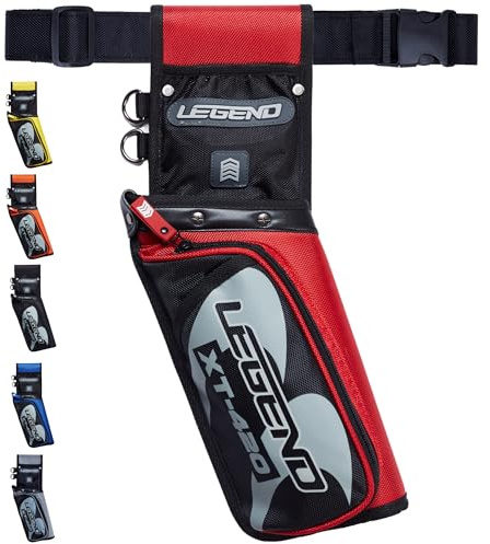 LEGEND XT420 Left-Handed Archery Hip Quiver - Red