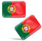 Biomar Labs® 2 x 3D Flexibles Autocollant Stickers National Drapeaux Portugal Portugais F 30