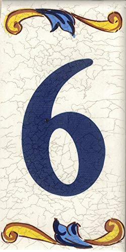 Numero civico esterno. Numeri civici esterni. Numero civico esterno moderno. Numero civico esterno ceramica. Nomi, indirizzi e segnaletica. Design “Craquelé” (Numero Sei 6)