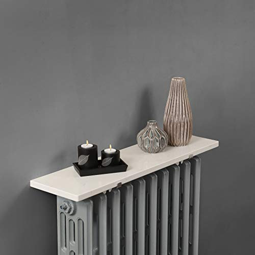 Linea Oggi Tablette DE RADIATEUR - L'ABSOLUTE - Quartz Blanc Casse Crema - Pierre Naturelle - 20X80 EP 2 CM Poli