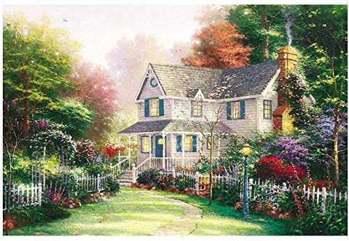 SYyshyin Scie sauteuse Puzzle for Adultes 1000 Pièces Forest Lodge Bricolage Puzzle en Bois Kits Cadeaux for Les Enfants, 75X50Cm Décoration