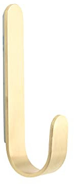 Gancio da parete JOT autoadesivo in ottone spazzolato per bagno, cucina, corridoio, armadio, porta, montaggio a parete senza forature, gancio appendiabiti appendiabiti per cappelli piastrelle (1, oro)