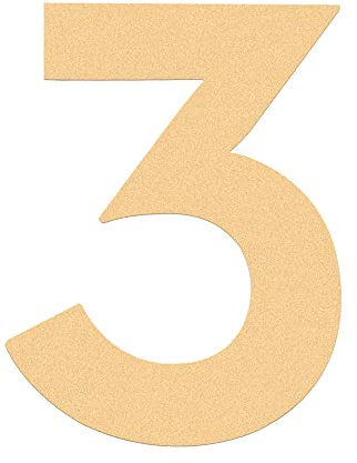 HASWARE Numero civico 7,5 cm, lettere autoadesive, numeri per porta dell'appartamento, targa per indirizzo stradale, decorazione per la casa, in acrilico (3, dorato)