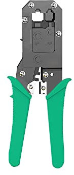 Crimpadora modular RJ45 RJ12 RJ11 para conectores de cable Ethernet Cat5, Cat5E, Cat6, Cat6A, 8P/6P, conectores de red, herramienta de corte y crimpado