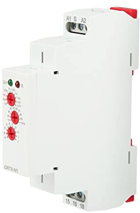 Ailao Relè Temporizzato 230V Temporizzatore Luci Scale Multifunzionale GRT8‑M1 Montaggio su Guida DIN per Apparecchiature Industriali, Controllo Dell'Illuminazione, Motore (AC 230V)
