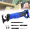 Scie sabre universelle 900 W Scie récipro avec longueur de course de 28 mm, vitesse variable 0-2800 spm, changement de lame sans outil, avec 5 lames pour bois et métal, PVC