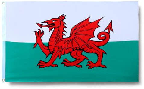 Sonia Originelli premium Fahne für jede Gelegenheit - hissfertig & wetterfest -Größe: ca. 90 x 150 cm, Farbe: Wales